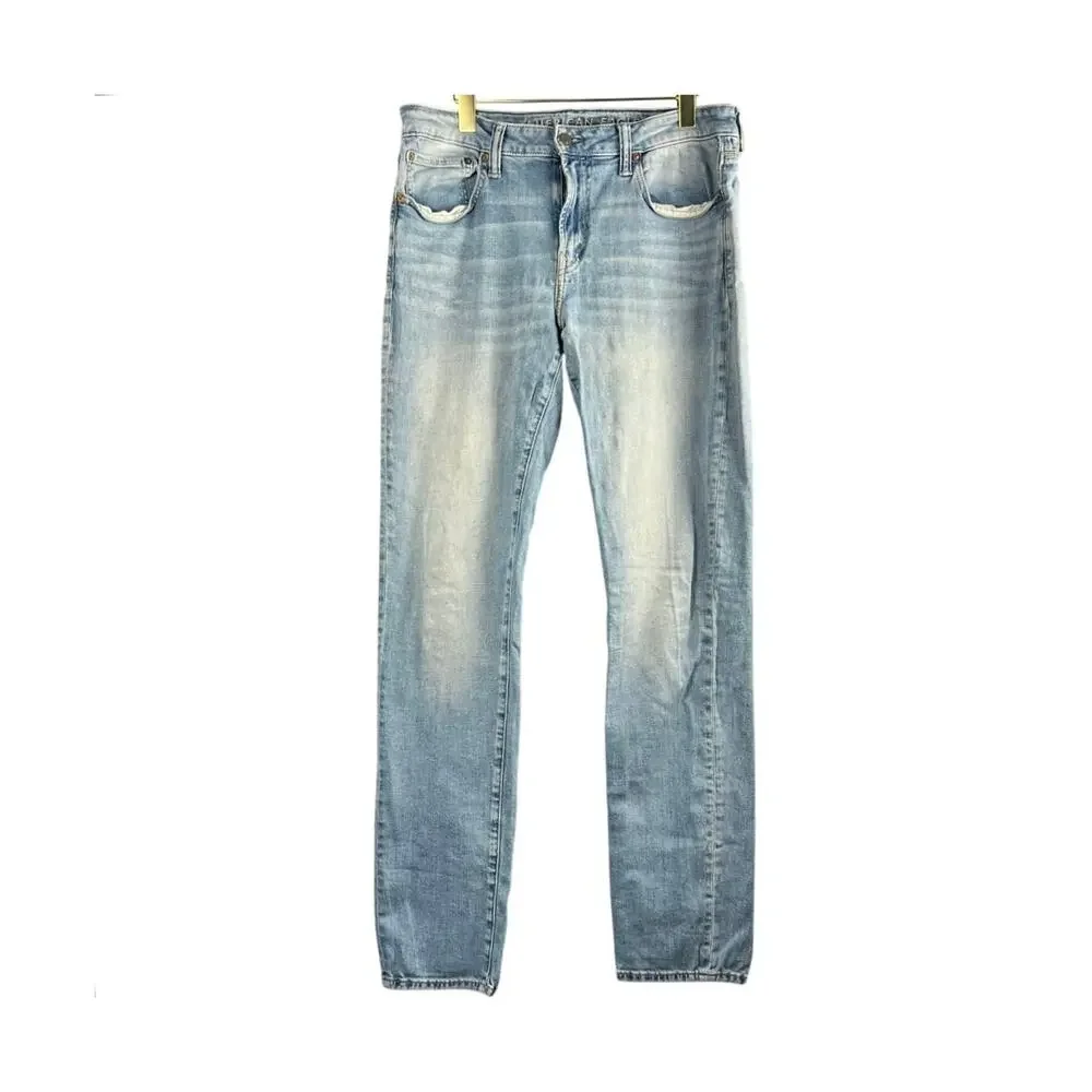 American Eagle Ne(X)t Level Flex Slim Straight Jeans Light Wash 34x34